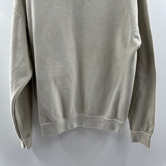 Ripple Tan Beige Crewneck Embroidered “Poetic” Pullover Size Small - Picture 8 of 8